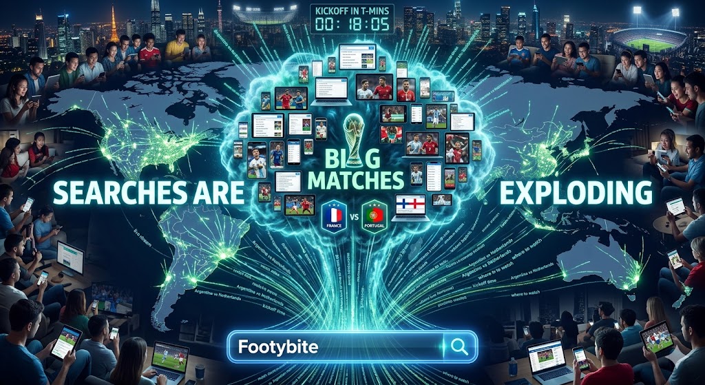Footybite Searches Are Exploding Before Big Matches